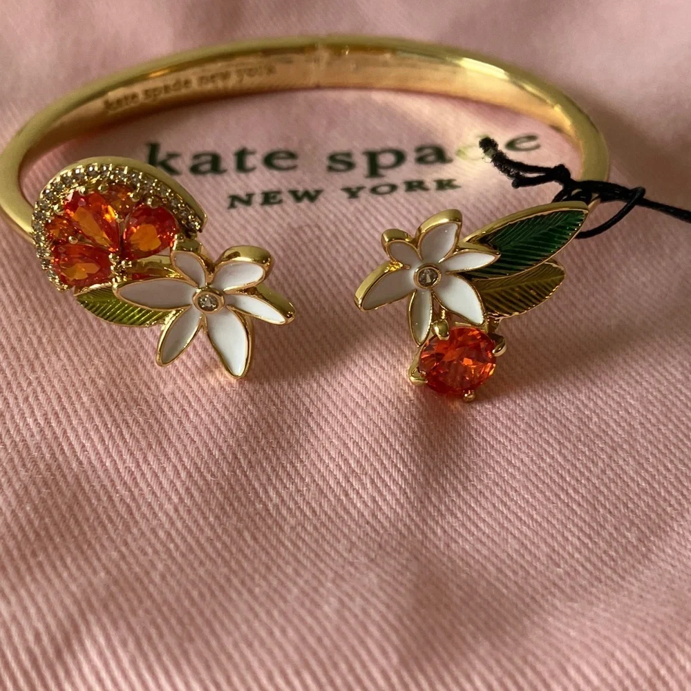 Kate Spade: Sweet Citrus Hinge Cuff- Gold Tone - Picture 14 of 16